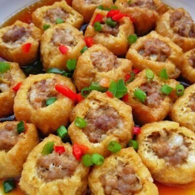 Premium Meat-Stuffed Tofu Puffs – Bulk Wholesale Pack (2.5kg x 4 Bags)