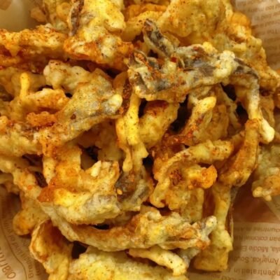 Golden Crispy Fried Oyster Mushrooms – 8kg Bulk Case (800g x 10 Bags)